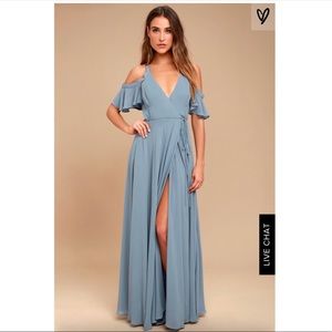 Lulus Easy Listening Wrap Maxi Dress